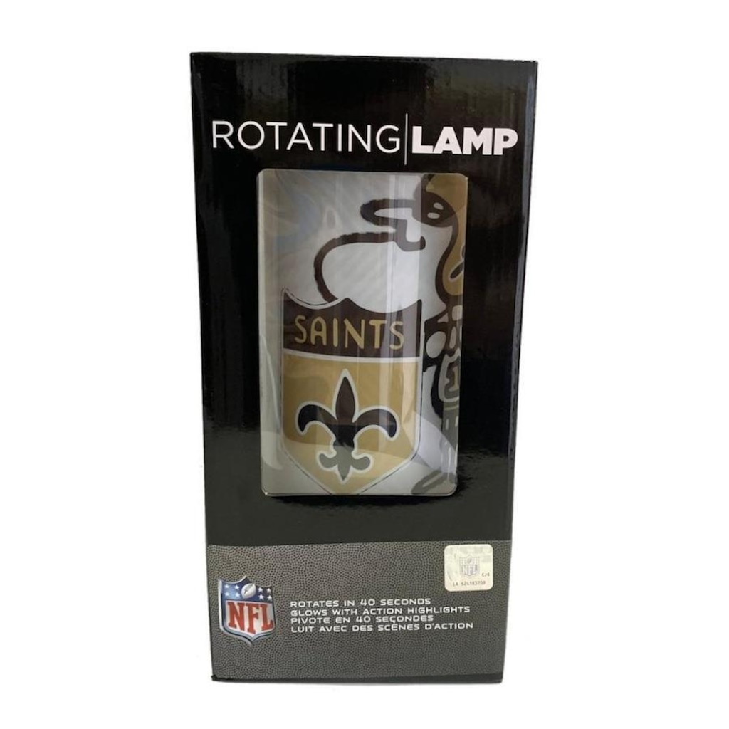 Imagem 2 do produto Luminária Rotativa NFL New Orleans Saints 30cm - 120V