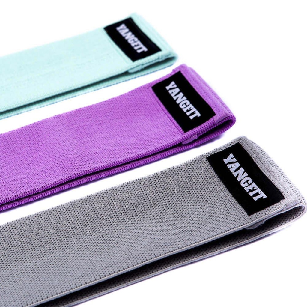 Imagem 2 do produto Kit Hip Band Faixa Elástica Yangfit - 3 Intensidades