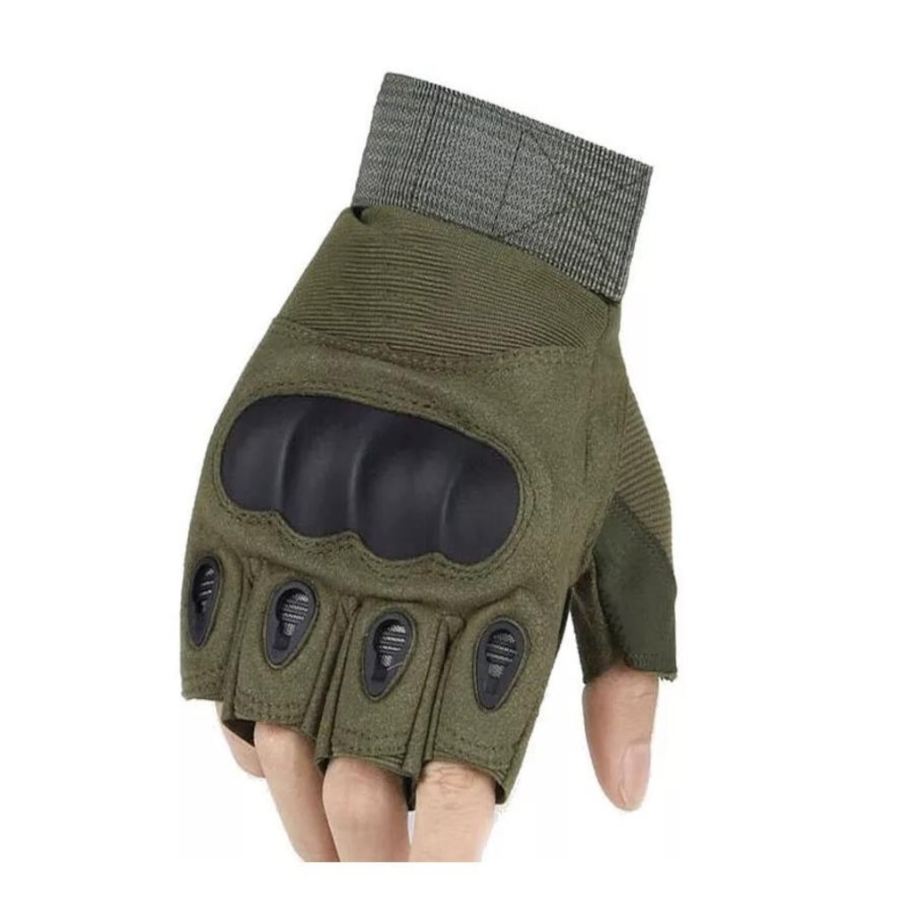 Imagem 2 do produto Luvas Tática Militar Yangfit Airsoft Paintball Meio Dedo Microfibra - Adulto
