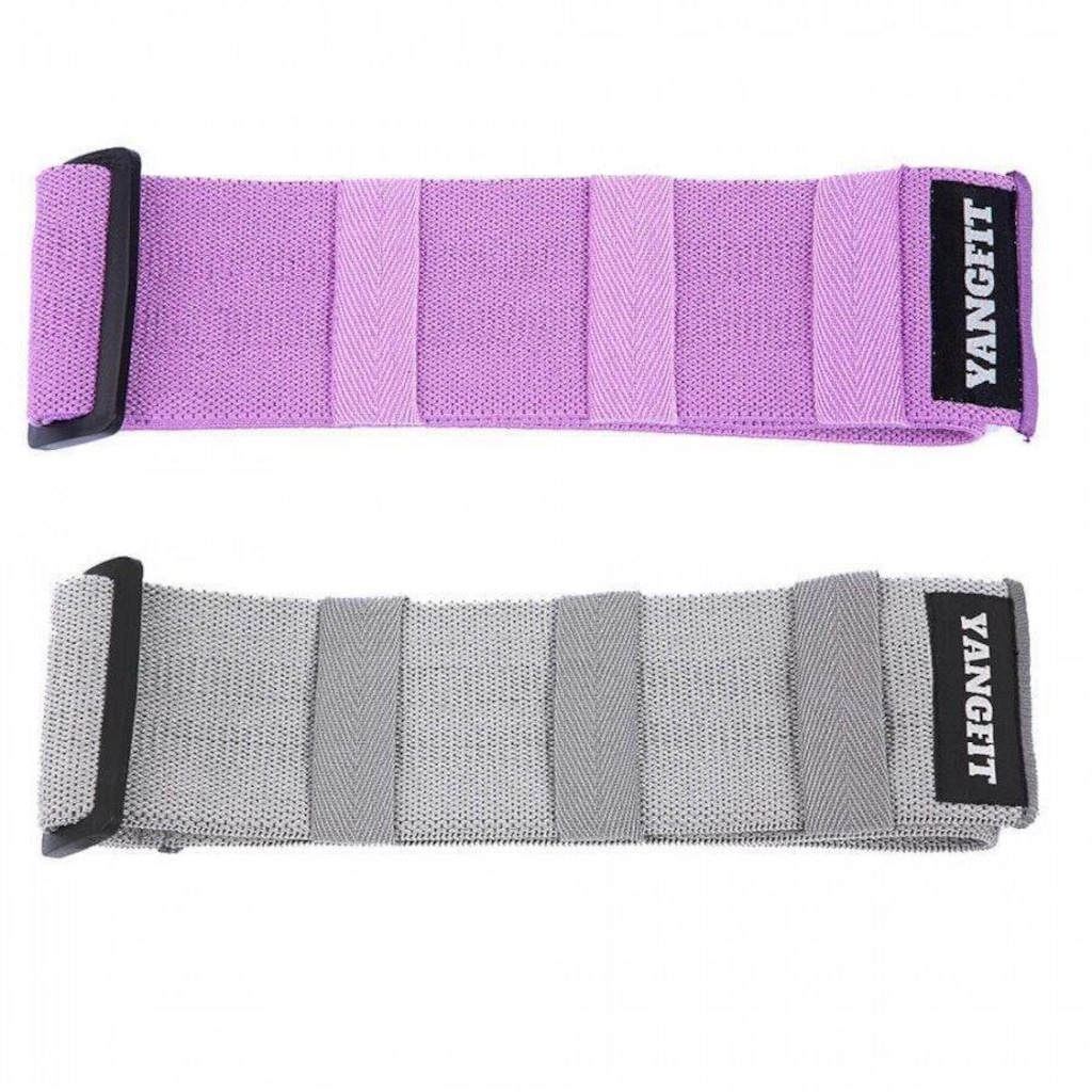 Imagem 2 do produto Kit de Elásticos Extensores Hip Band Yangfit Ajustável - 2 Intensidades