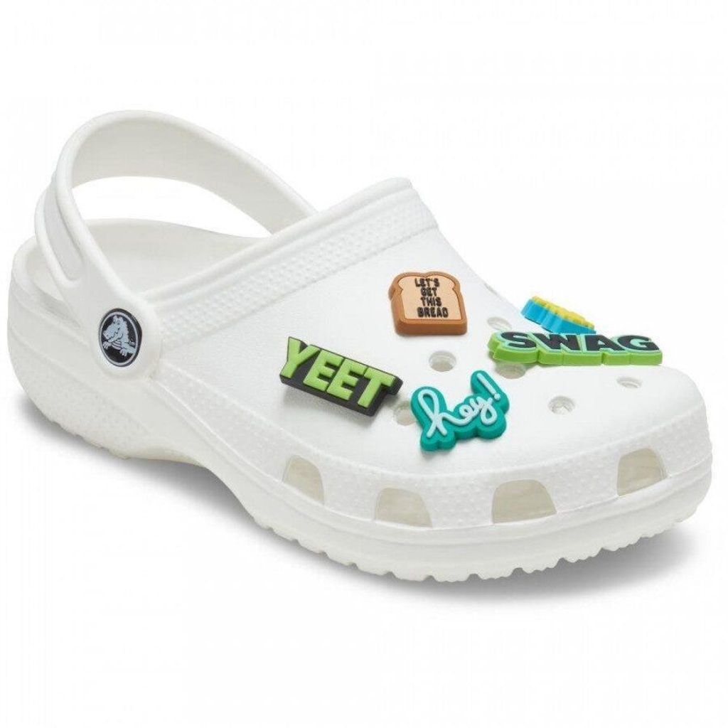 Imagem 2 do produto Kit de Jibbitz Crocs Sayings - 5 unidades