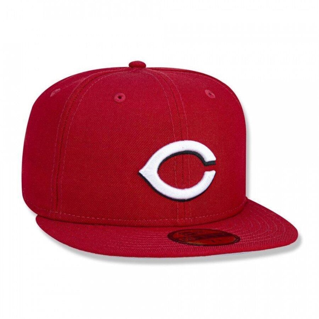 Imagem 3 do produto Boné Aba Reta New Era 59Fifty MLB Cincinnati Reds - Fechado - Adulto