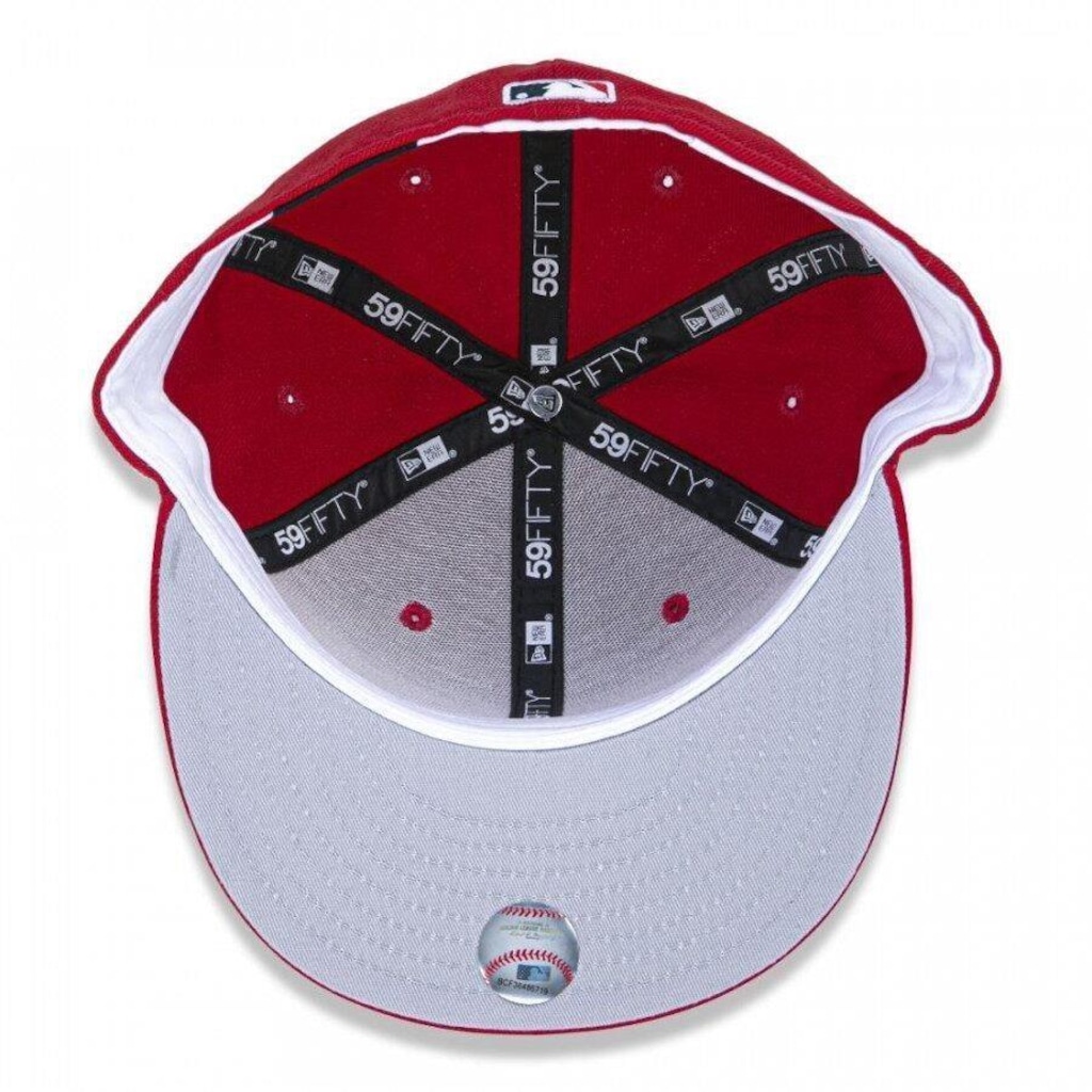 Imagem 5 do produto Boné Aba Reta New Era 59Fifty MLB Cincinnati Reds - Fechado - Adulto