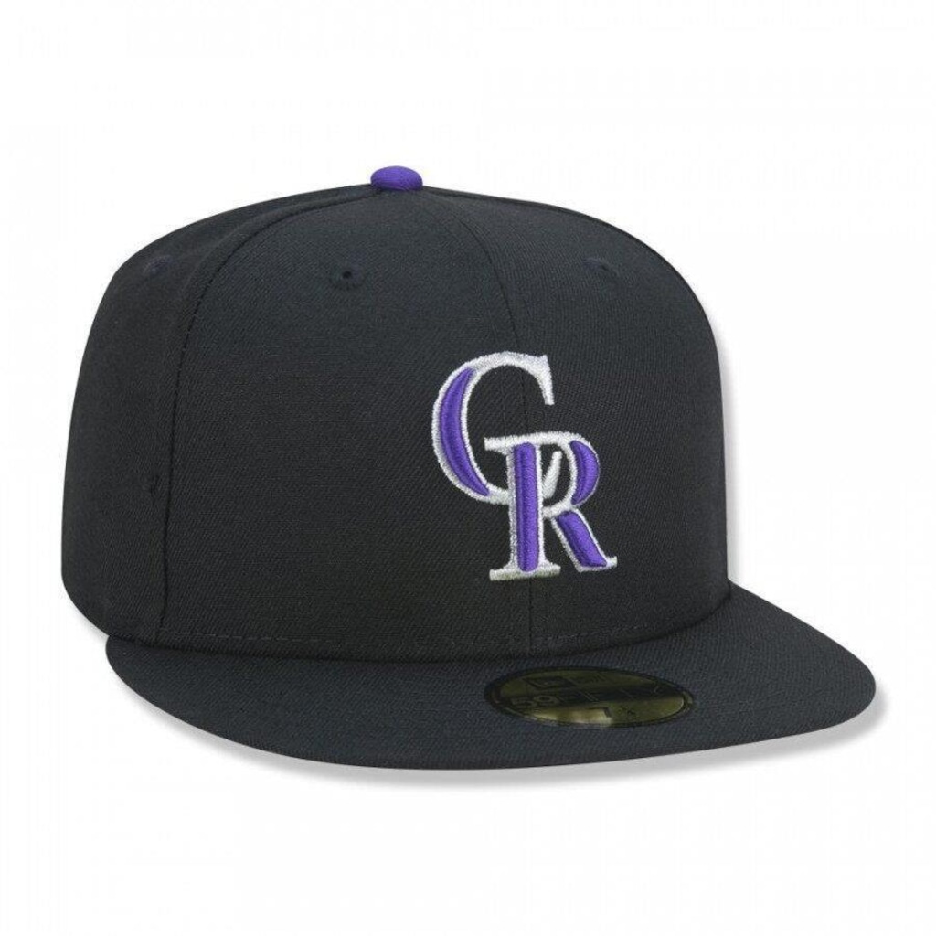Imagem 3 do produto Boné Aba Reta New Era 59Fifty MLB Colorado Rockies - Fechado - Adulto
