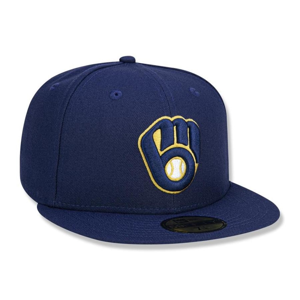 Imagem 3 do produto Boné Aba Reta New Era 59Fifty MLB Milwaukee Brewers - Fechado - Adulto