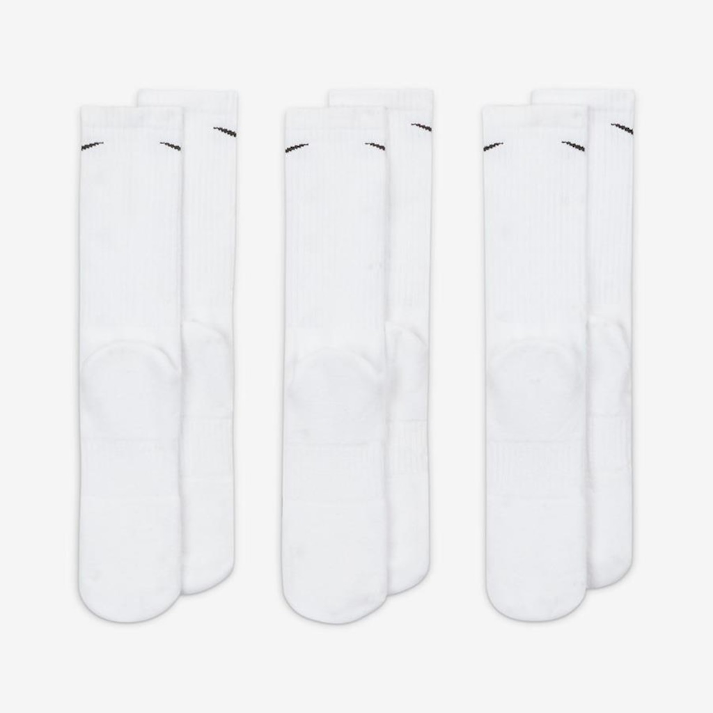 Imagem 4 do produto Meias Cano Alto Nike Everyday Cushion Crew - 3 Pares