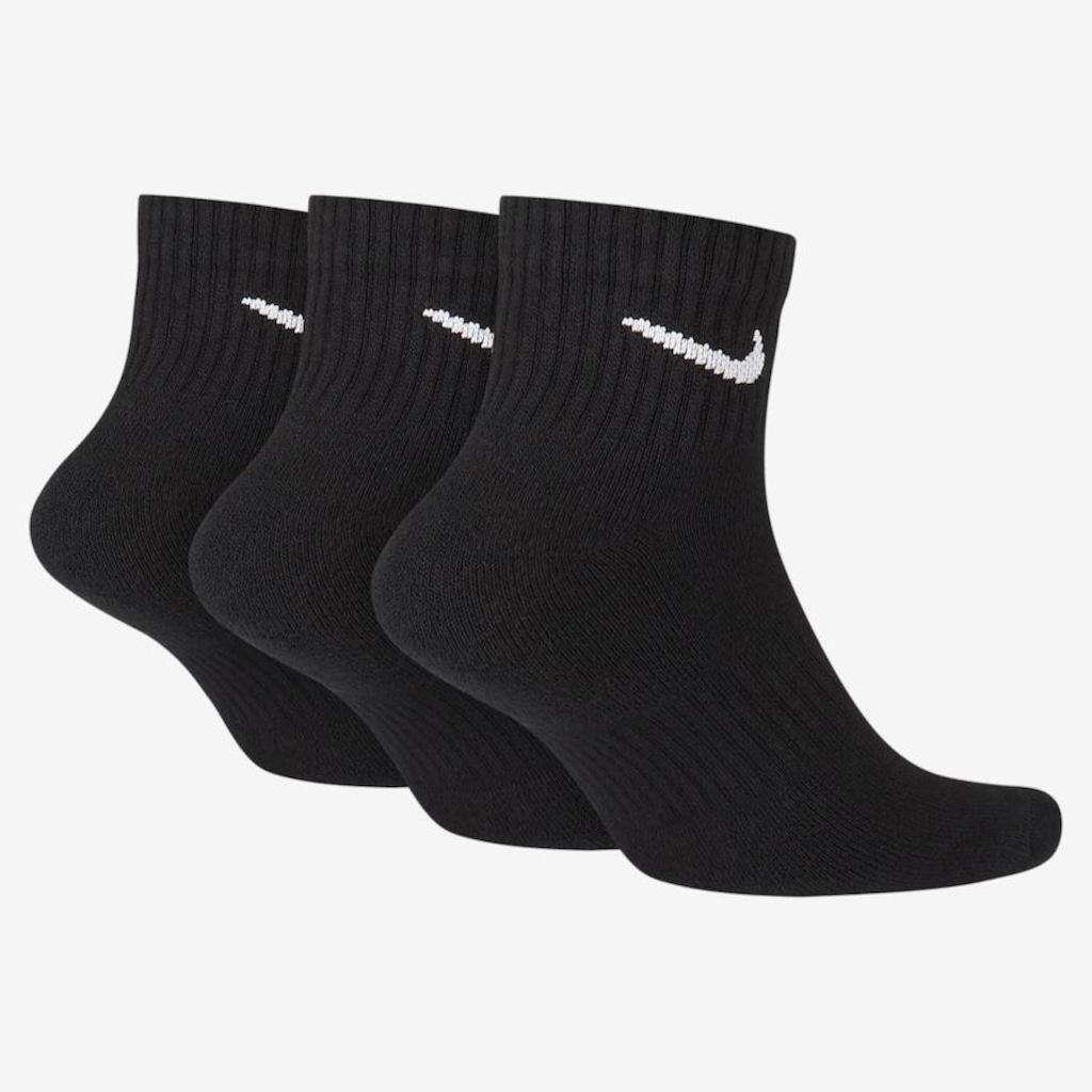 Imagem 2 do produto Kit de Meias Cano Médio Nike Everyday Cushion Quarter - 3 Pares