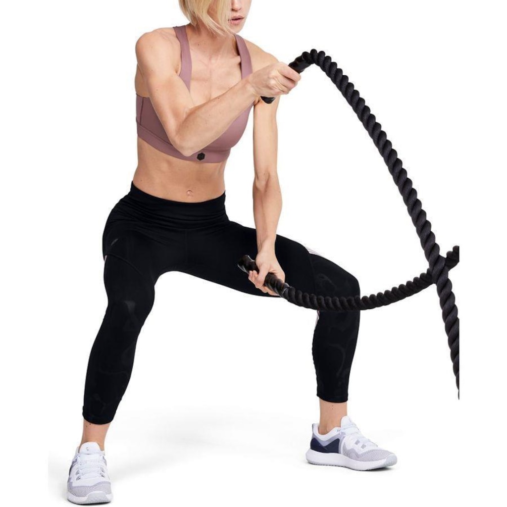 Imagem 2 do produto Calça Legging Under Armour Rush Embossed Shine Graphic Crop - Feminina