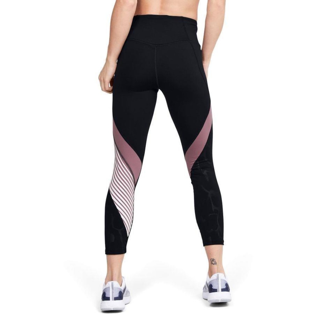 Imagem 3 do produto Calça Legging Under Armour Rush Embossed Shine Graphic Crop - Feminina