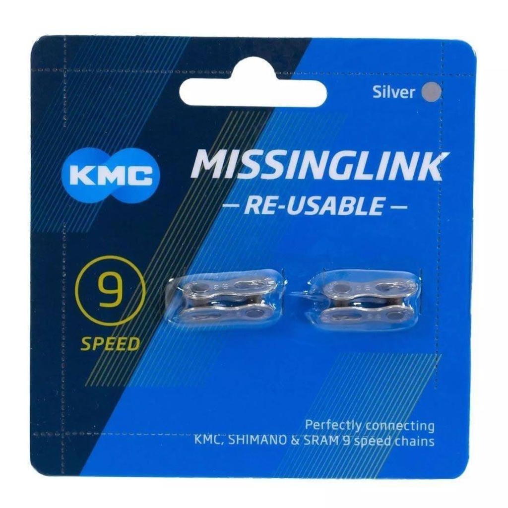 Imagem 2 do produto Emenda de Corrente de Bike KMC 9 velocidades