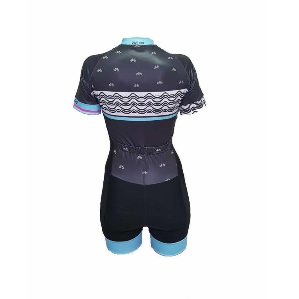 Imagem 2 do produto Macaquinho de Ciclismo Be Fast Bikes forro em gel - Feminino