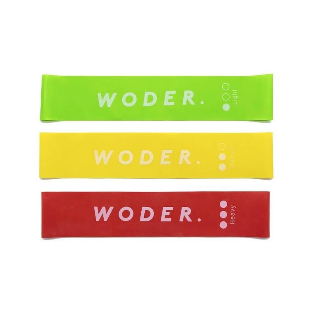 Imagem 2 do produto Kit 3 Mini Bands Faixas Elástica Circular Band Loop Woder