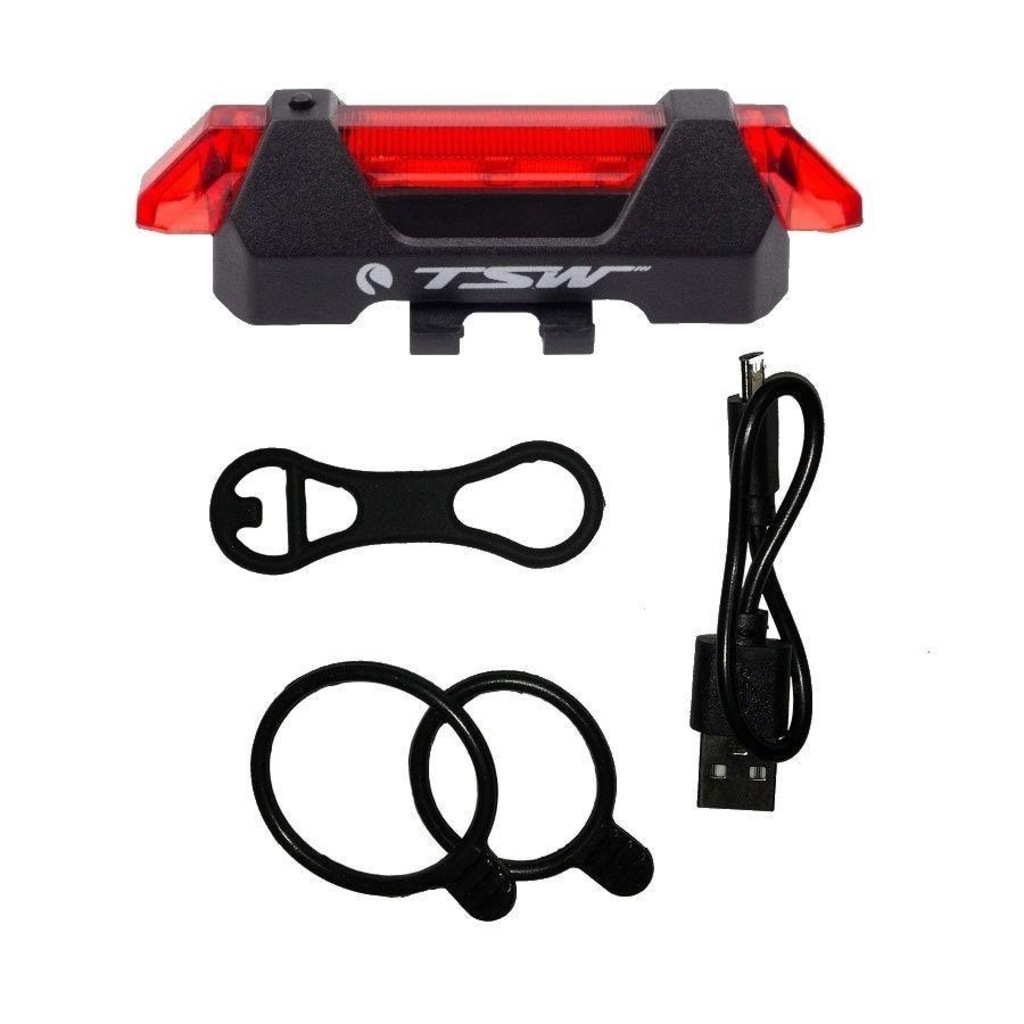 Imagem 3 do produto Lanterna Traseira para Bike Recarregável USB TSW 15 Lumens
