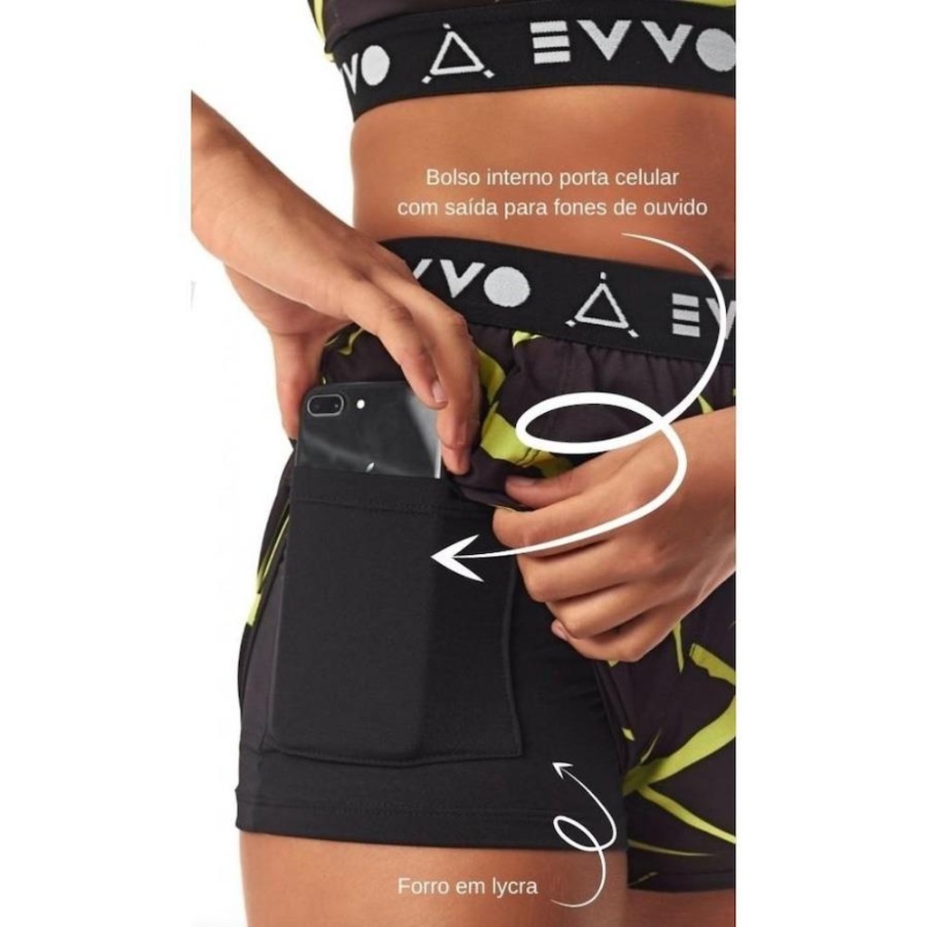 Imagem 3 do produto Short Evvo Blue Cheetah Cross Running Fitness - Feminino