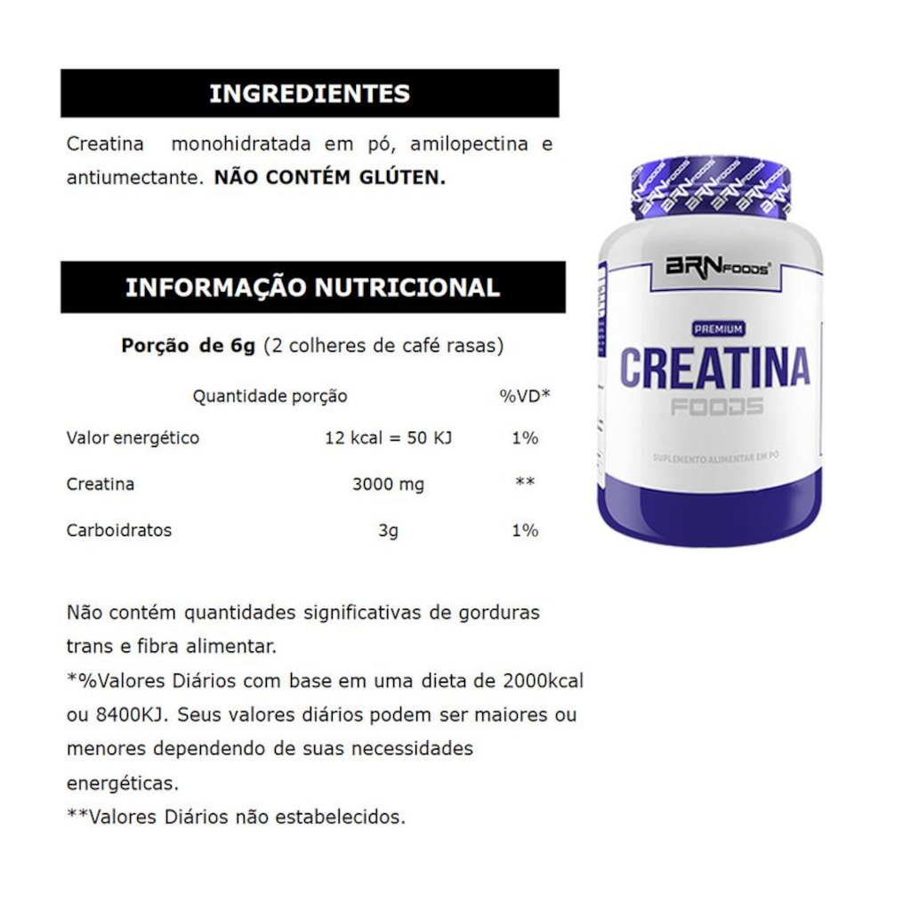 Imagem 4 do produto Kit BRN Foods 2x Whey Protein Fusion 900g Morango + BCAA 100g + Creatina 100g + Coqueteleira