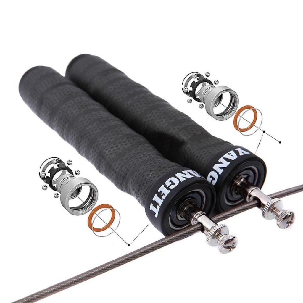 Imagem 2 do produto Corda de Pular com Rolamento Yangfit Speed Rope Anatômica