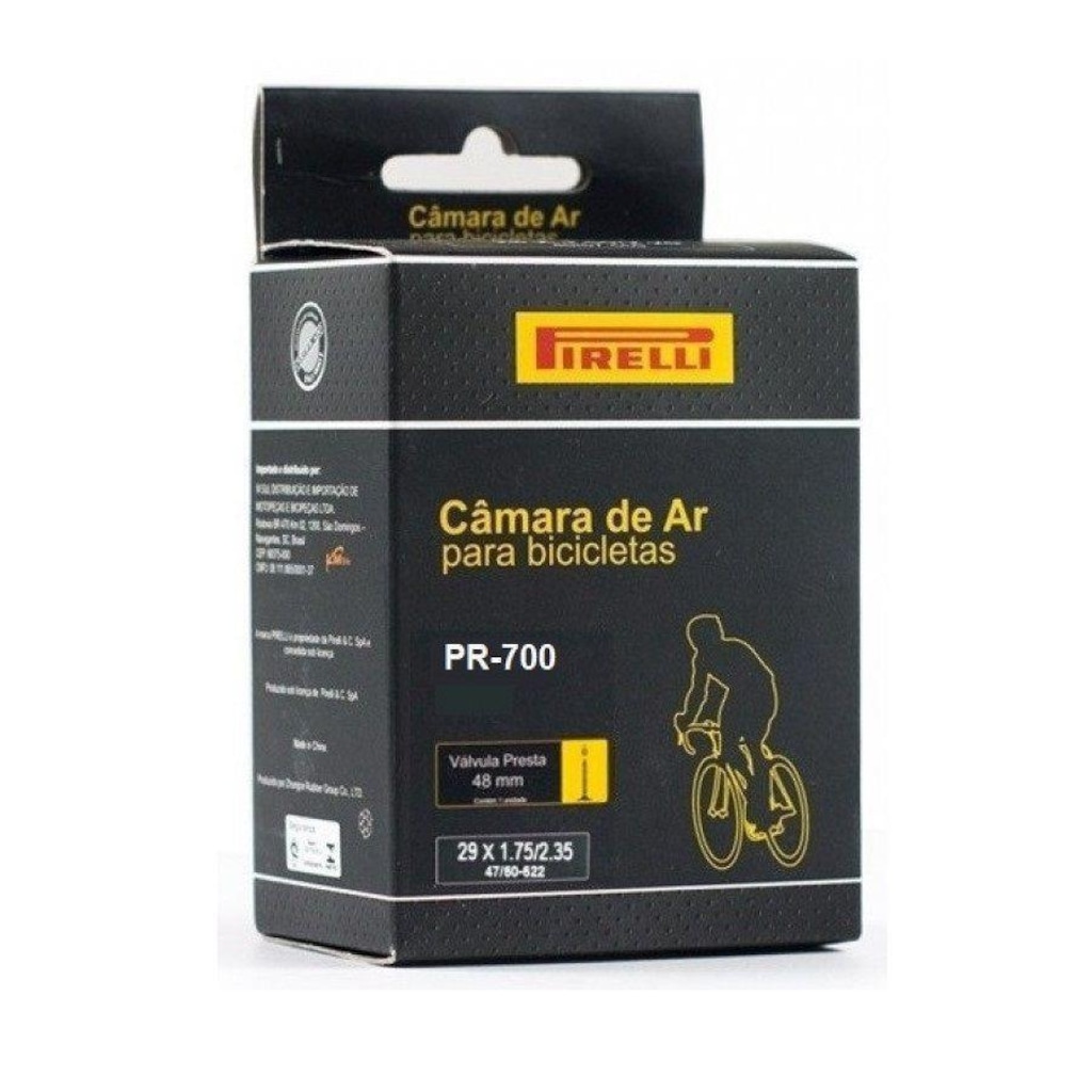 Imagem 3 do produto Câmara de ar Pirelli 700 x 28/45 válvula presta (bico fino) 48 mm