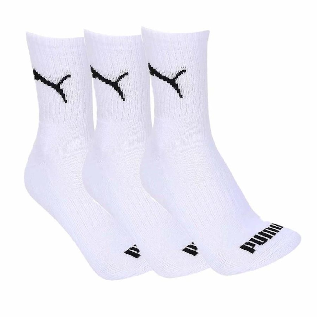 Imagem 1 do produto Kit de Meia Cano Médio Puma Esportiva com 3 Pares - 39 a 43 - Masculina