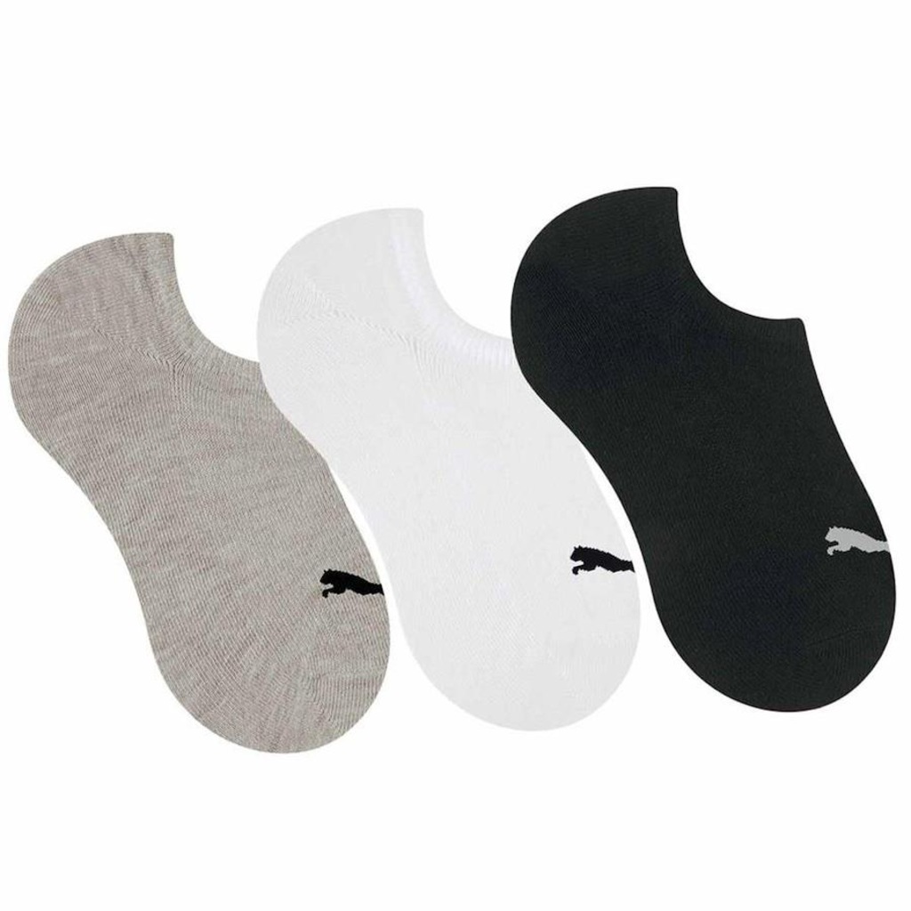 Imagem 1 do produto Meia Sapatilha Puma Esportiva - Adulto - 3 Pares