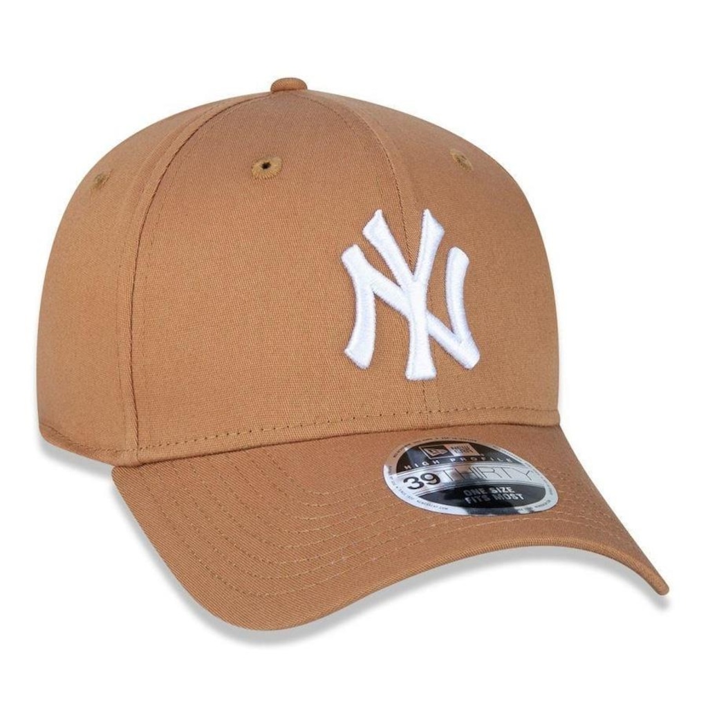 Imagem 3 do produto Boné Aba Curva New Era New York Yankees 3930 White on Brown MLB - Fechado - Adulto