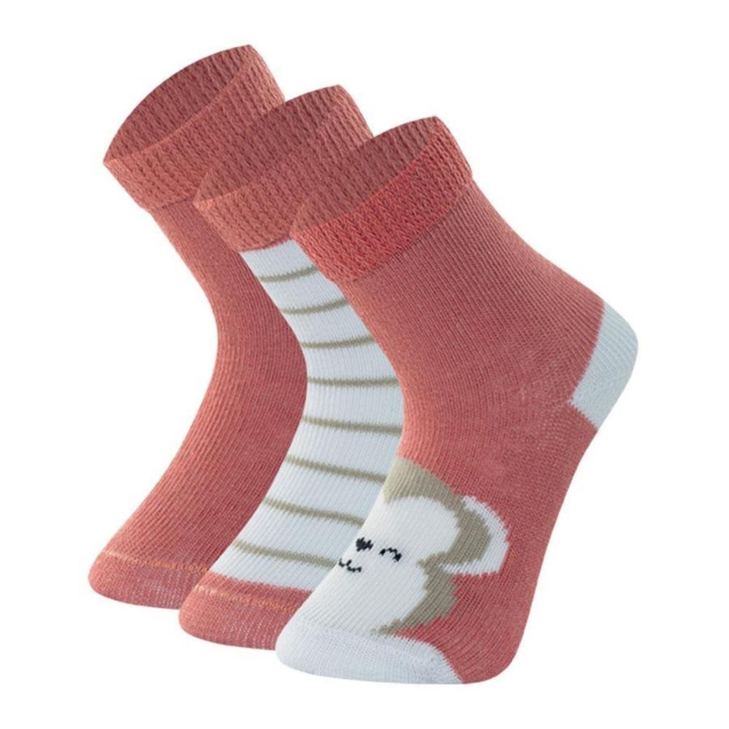 Imagem 2 do produto Kit Meias Cano Médio Mash Bebê Algodão Estampada Punho com 3 Pares - Infantil