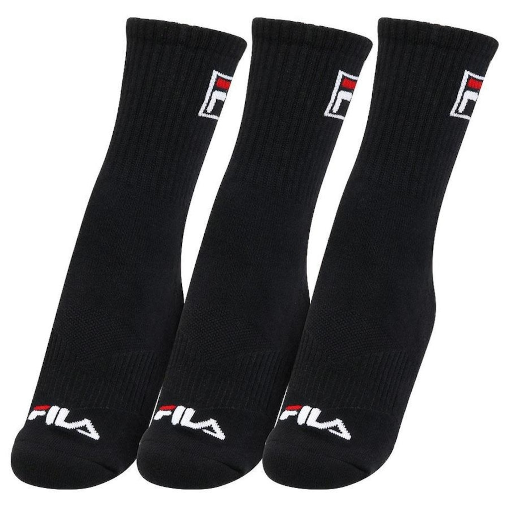 Imagem 3 do produto Kit de Meias Cano Alto Fila Tripack FBOX com 3 Pares - 39 a 43 - Adulto
