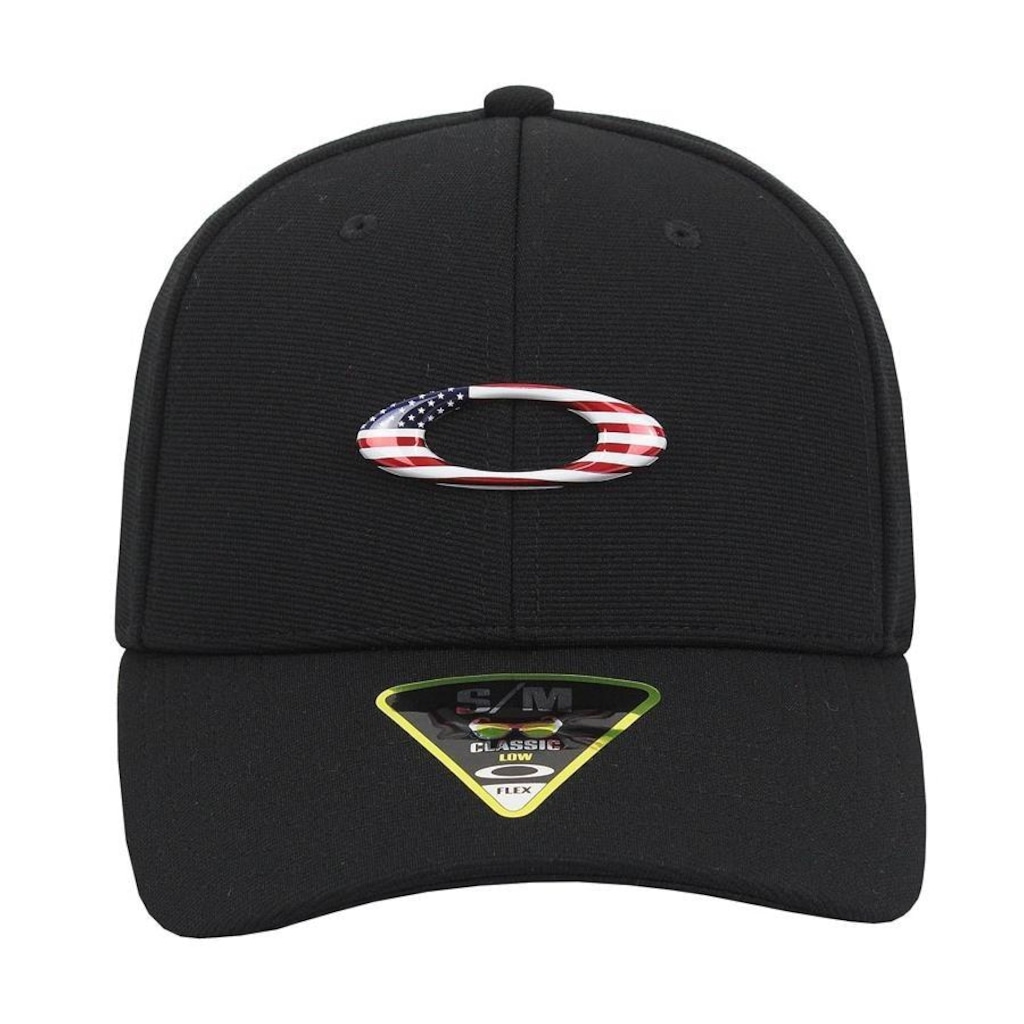 Imagem 2 do produto Boné Aba Curva Oakley Tincan Black American Flag - Fechado - Adulto