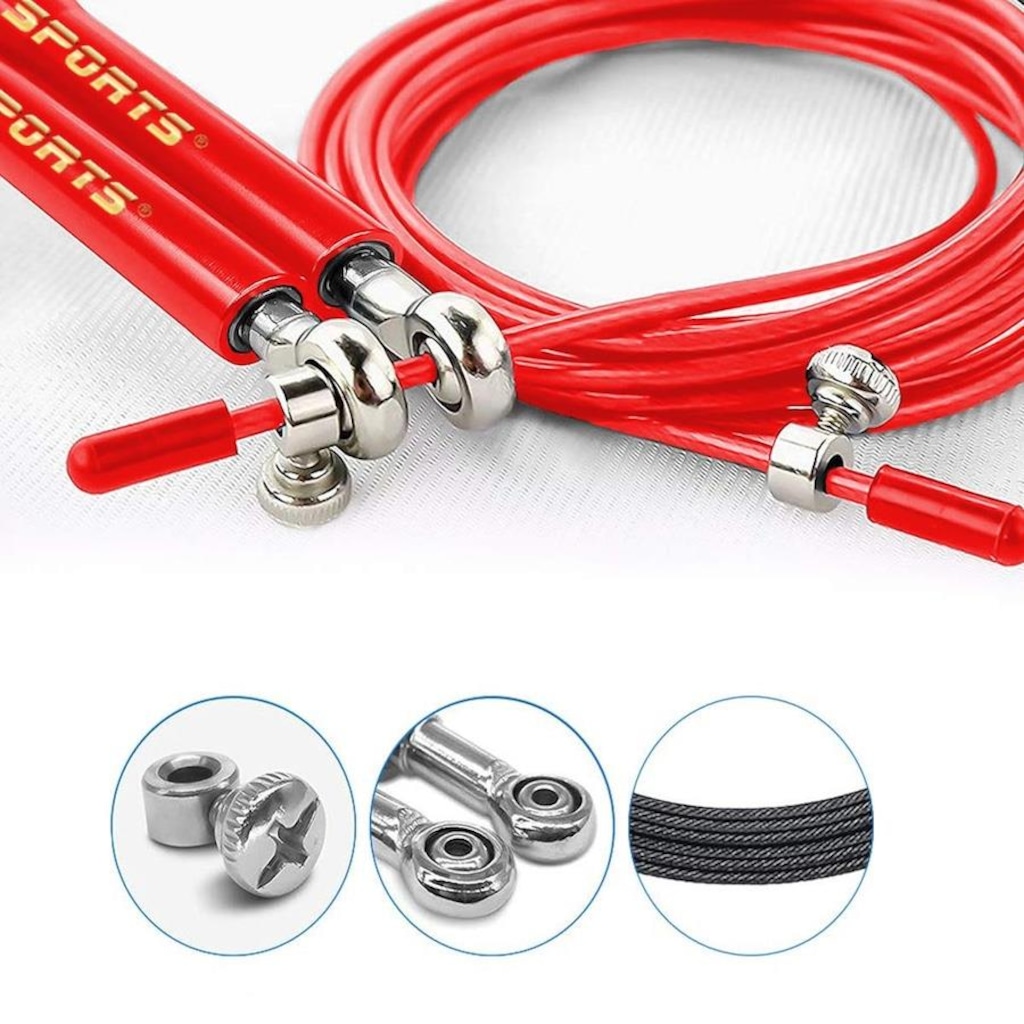 Imagem 2 do produto Corda de Pular Gpld Sports CrossTrainer Polaris Pro com Rolamento - 3 m
