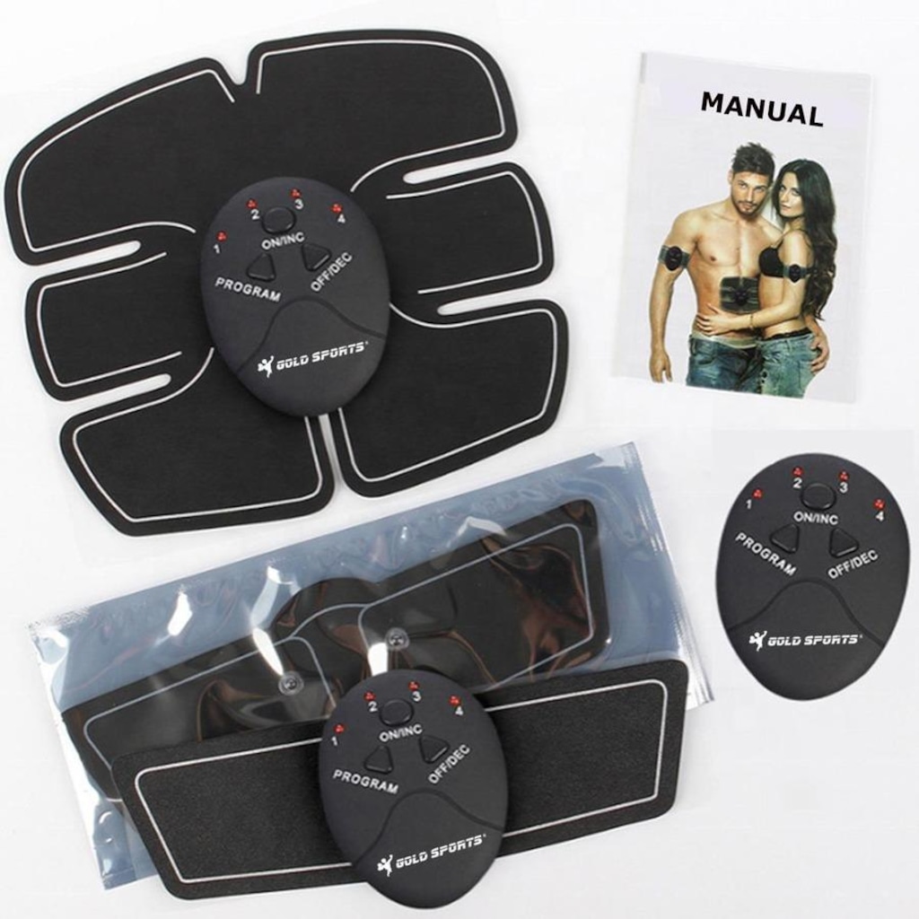 Imagem 3 do produto Cinto Tonificador Gold Sports Estimulador Elétrica Muscular Abdômen Braços e Pernas