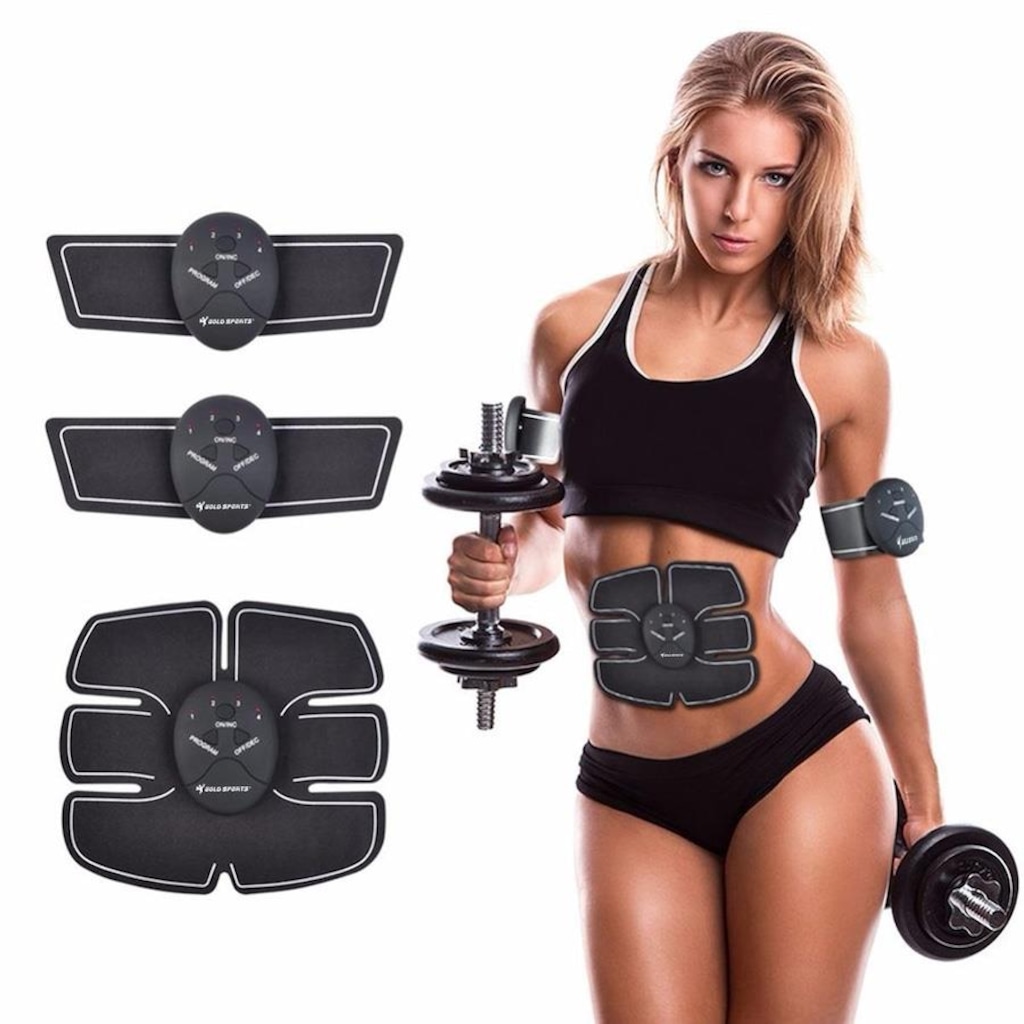 Imagem 4 do produto Cinto Tonificador Gold Sports Estimulador Elétrica Muscular Abdômen Braços e Pernas