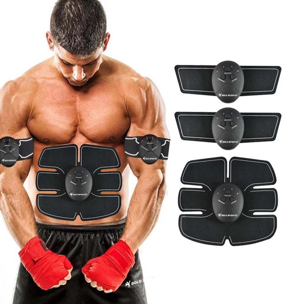 Imagem 5 do produto Cinto Tonificador Gold Sports Estimulador Elétrica Muscular Abdômen Braços e Pernas