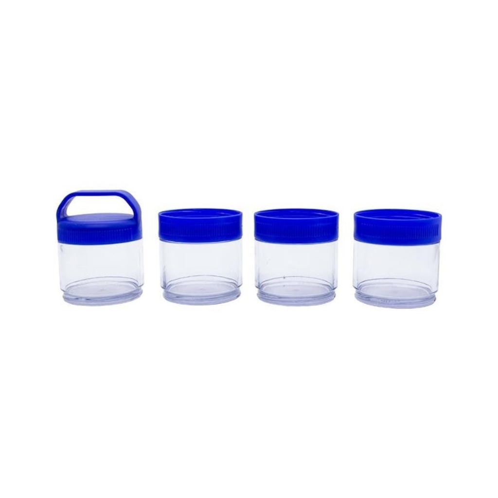 Imagem 2 do produto Estojo Multiuso Suplementos 4 Peças Acoplável Prottector