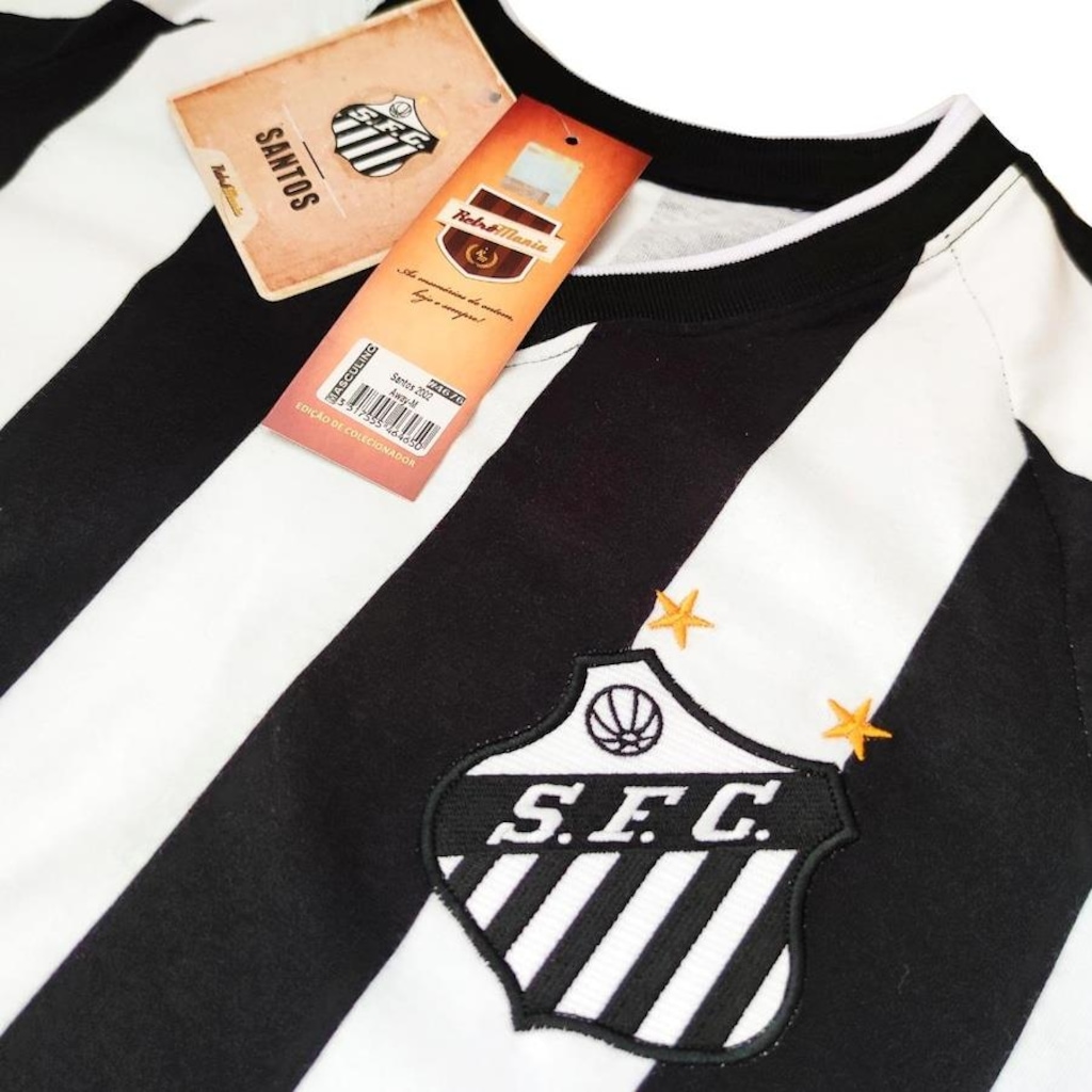 Imagem 3 do produto Camisa do Santos RetrôMania Campeão Brasileiro 2002 Oficial - Masculino