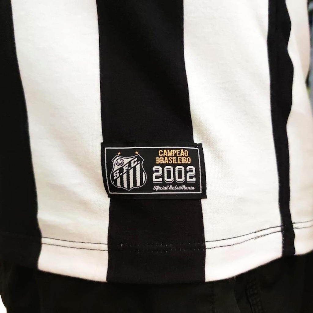Imagem 4 do produto Camisa do Santos RetrôMania Campeão Brasileiro 2002 Oficial - Masculino