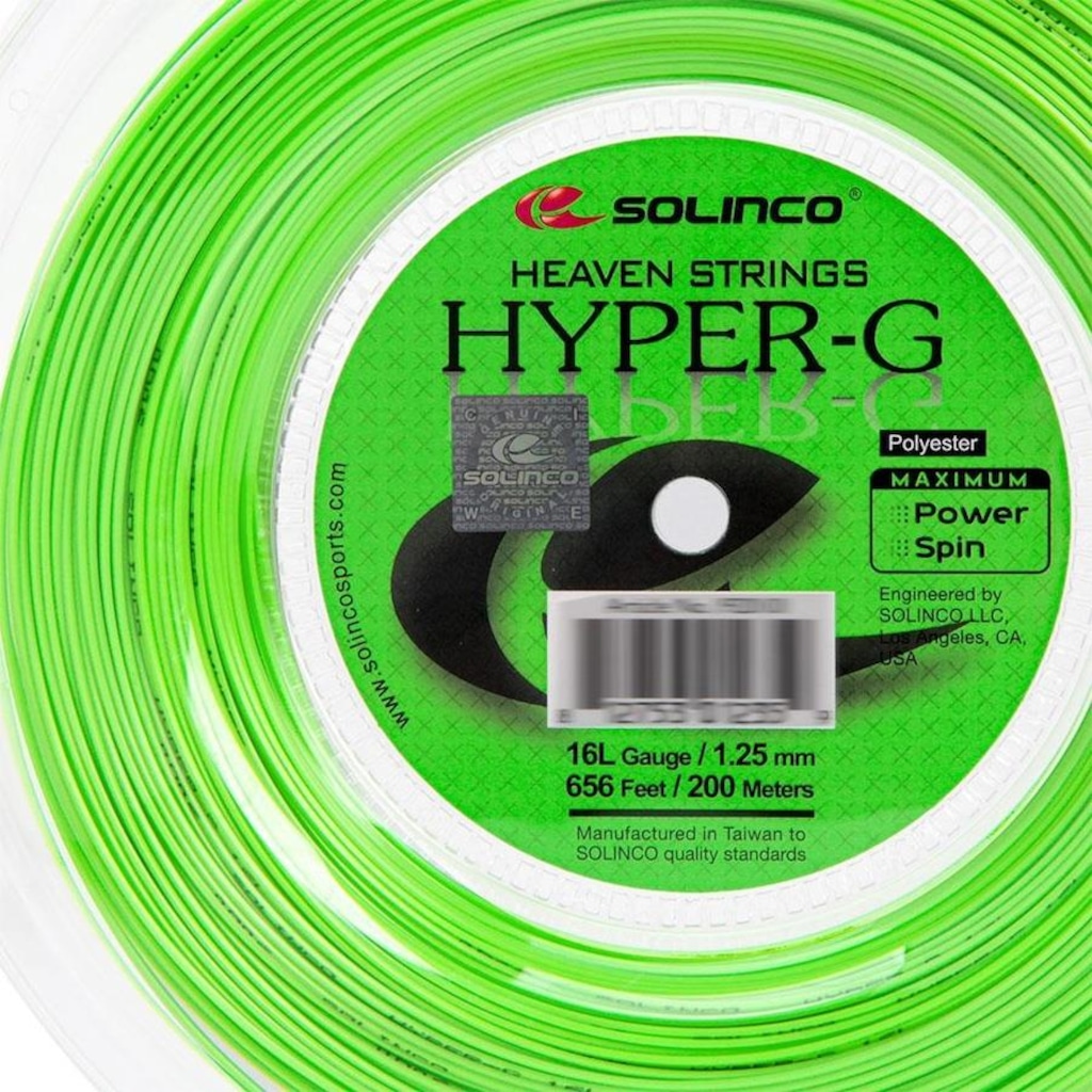Imagem 3 do produto Corda Solinco Hyper G 16L 1.25mm - Rolo com 200 Metros