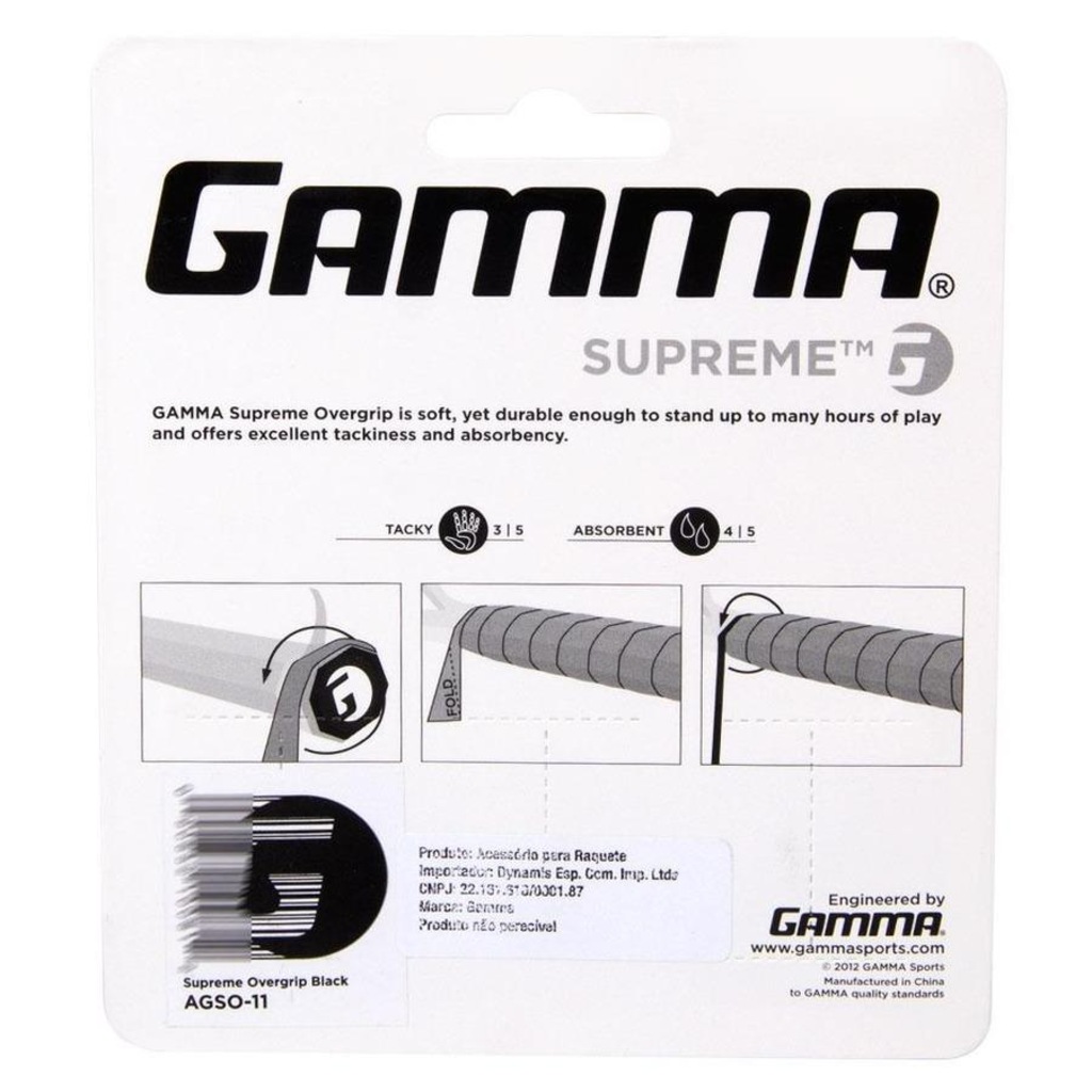 Imagem 4 do produto Overgrip Gamma Supreme - 03 Unidades Preto