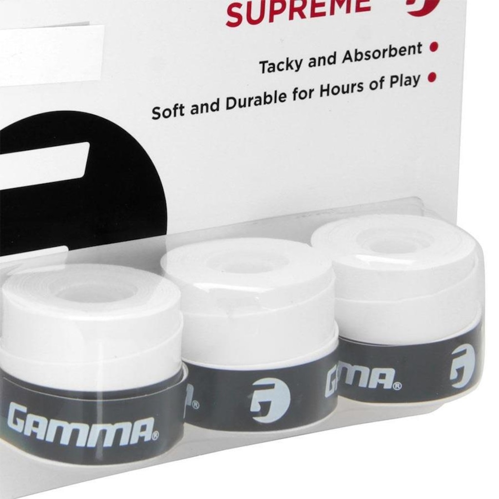 Imagem 3 do produto Overgrip Gamma Supreme - 03 Unidades Branco
