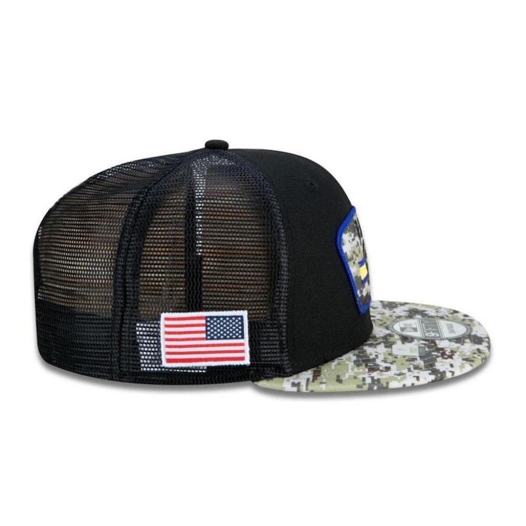 Imagem 5 do produto Boné Aba Reta New Era Los Angeles Rams 950 NFL 21 Salute Service - Snapback - Adulto