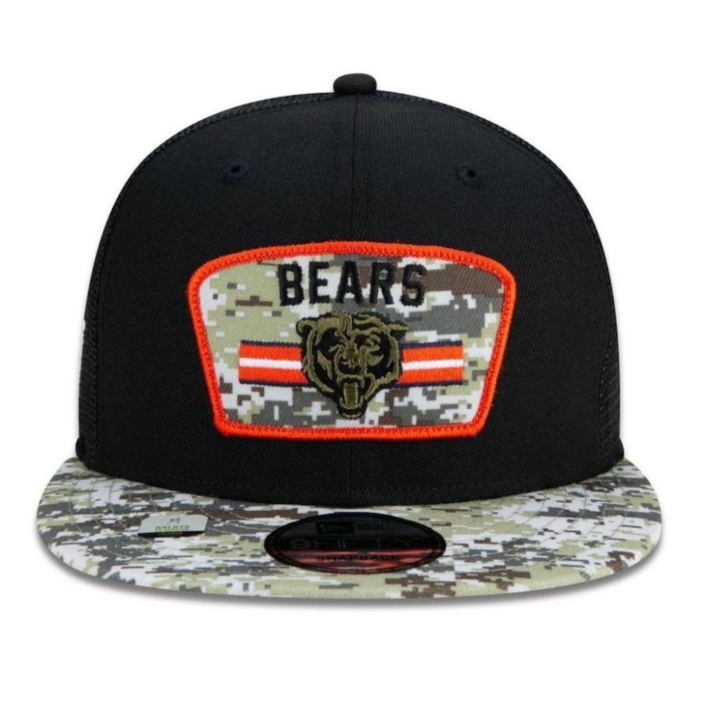 Imagem 3 do produto Boné Aba Reta New Era Chicago Bears 950 NFL 21 Salute Service - Snapback - Adulto