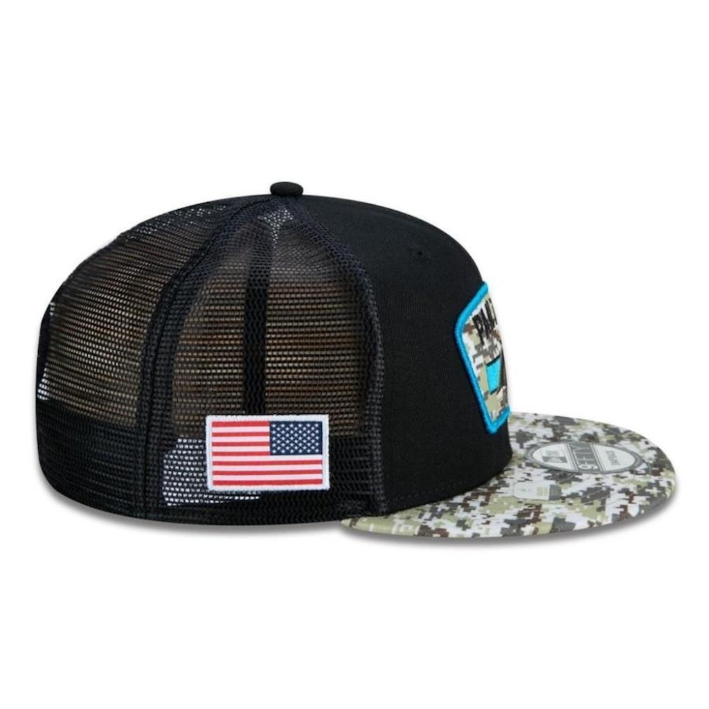 Imagem 3 do produto Boné Aba Reta New Era Carolina Panthers 950 NFL 21 Salute Service - Snapback - Adulto