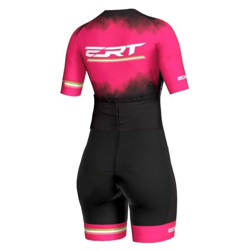Imagem 2 do produto Macaquinho Ciclismo ERT Elite Pink Power Forro em Gel - Feminino