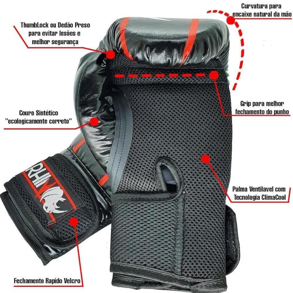 Imagem 3 do produto Luva Boxe e Muaythai Rhino