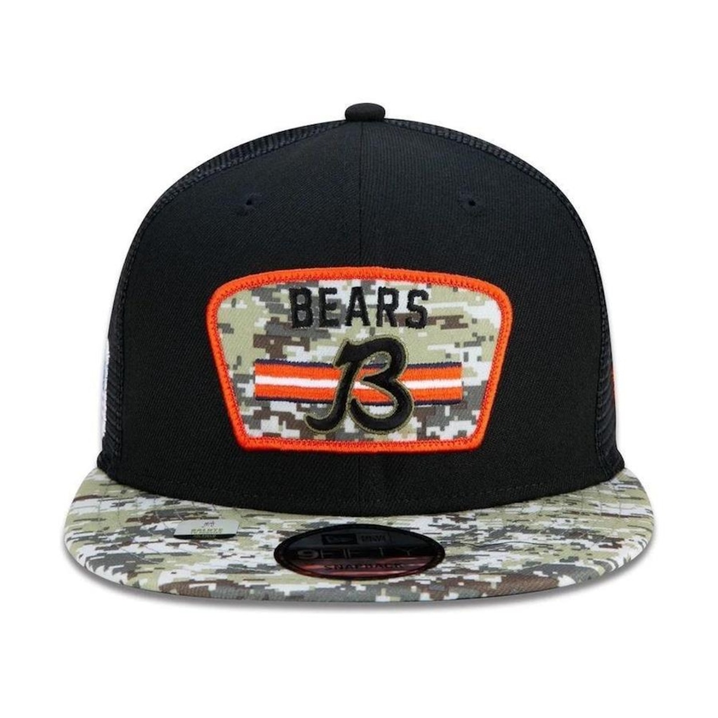 Imagem 3 do produto Boné Aba Reta New Era Chicago Bears 950 NFL 21 Salute Service - Snapback - Adulto