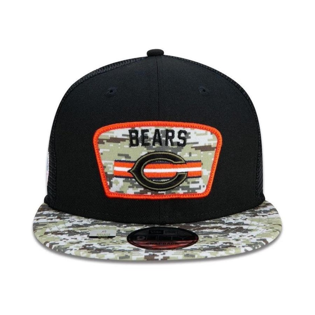 Imagem 3 do produto Boné Aba Reta New Era Chicago Bears 950 NFL 21 Salute Service - Snapback - Adulto