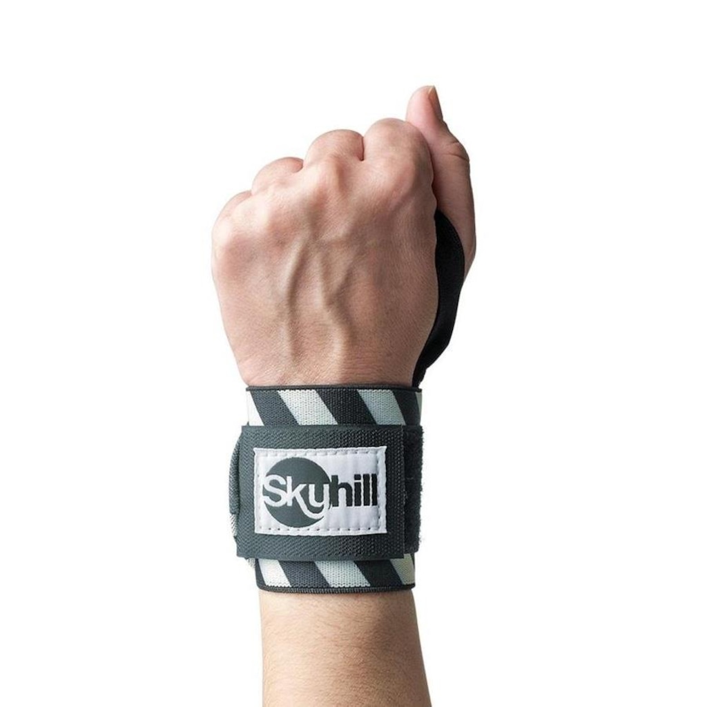 Imagem 3 do produto Munhequeira Skyhill Fitness Cross Ajustável Defend - Par