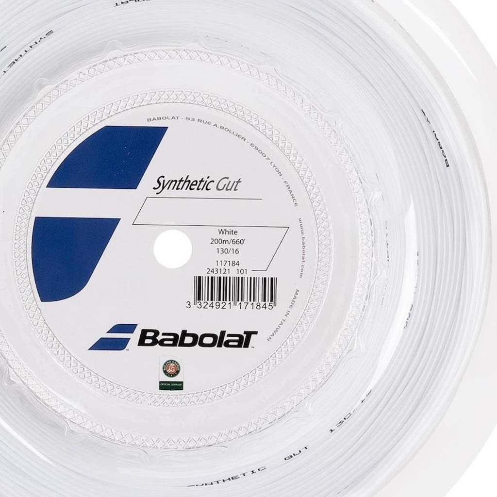 Imagem 2 do produto Corda Babolat Synthetic Gut Rolo com 200 metros - 16L 1.30mm