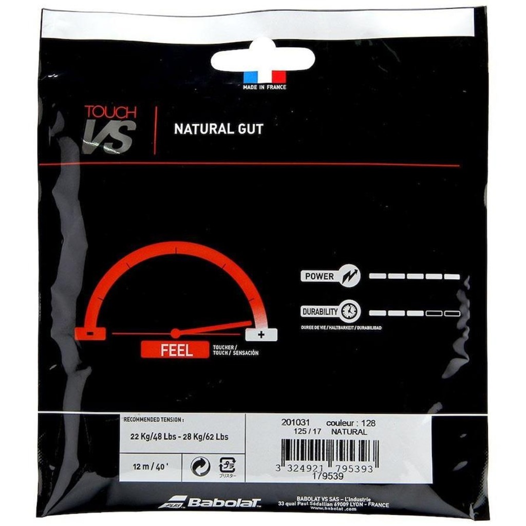 Imagem 4 do produto Corda Babolat Touch Vs Set Individual - 17L 1.25mm