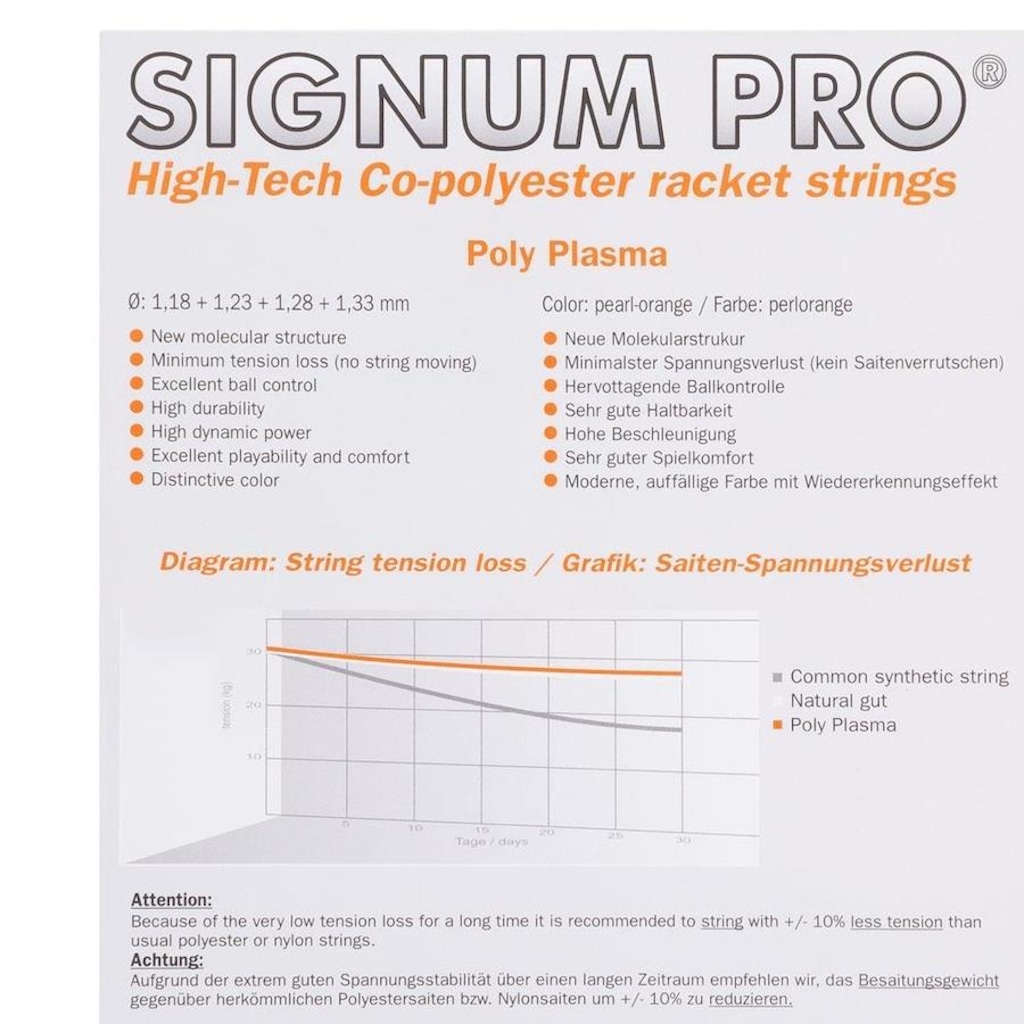 Imagem 3 do produto Corda Signum Pro Poly Plasma 1.28mm Pack com 06 unidades - Set Individual