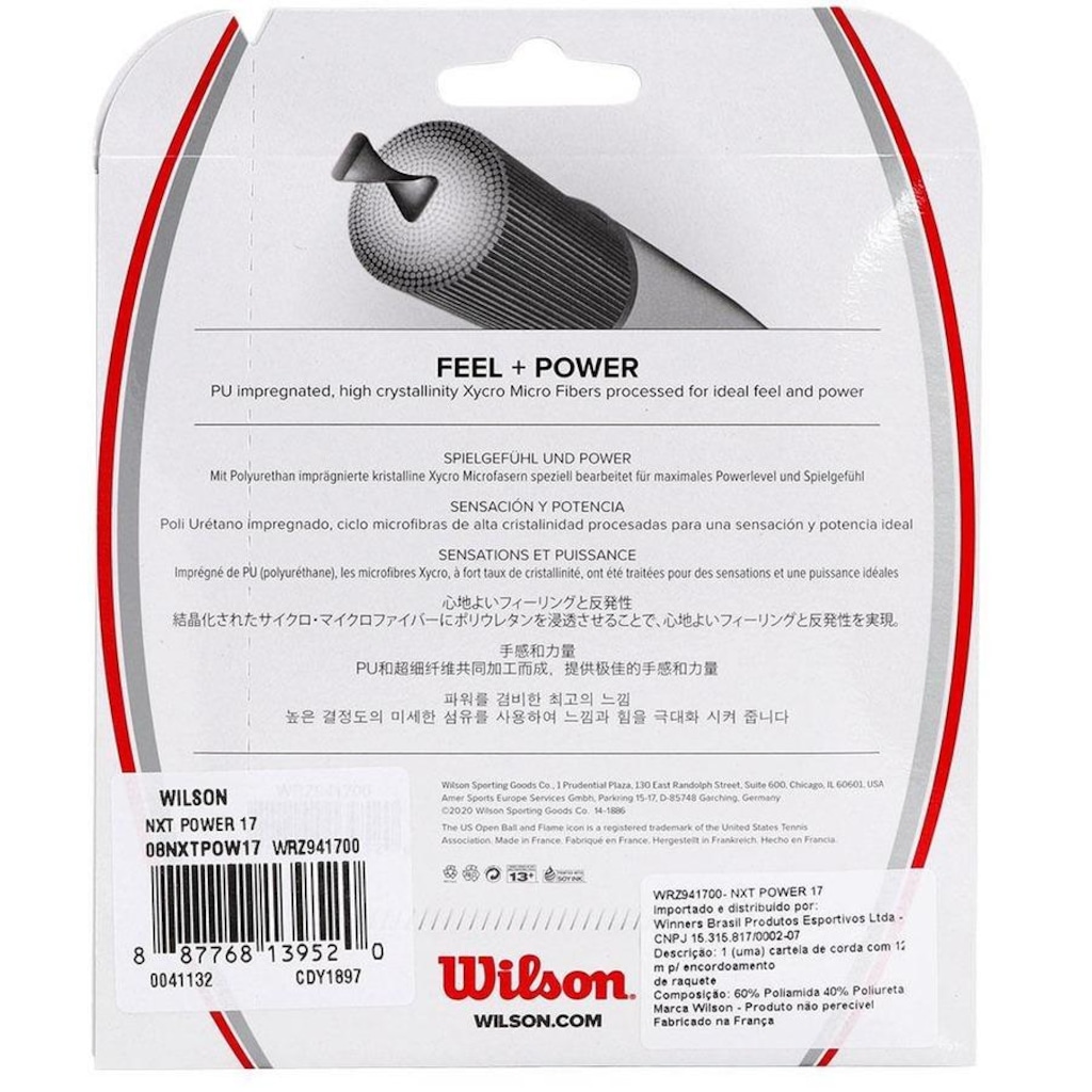 Imagem 2 do produto CORDA WILSON NXT POWER 17 CARTELA