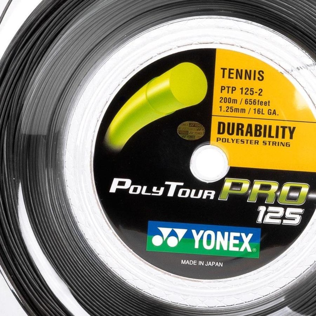 Imagem 2 do produto Corda Yonex Polytour Pro Rolo com 200 metros - 16L 1.25mm